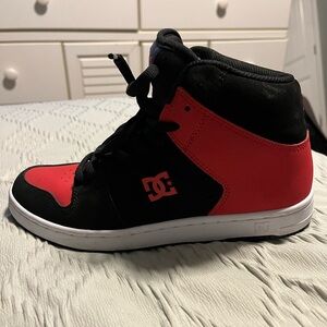 DC Shoes Red and Black Sneakers
